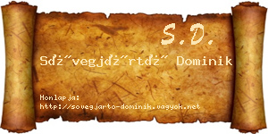 Sövegjártó Dominik névjegykártya